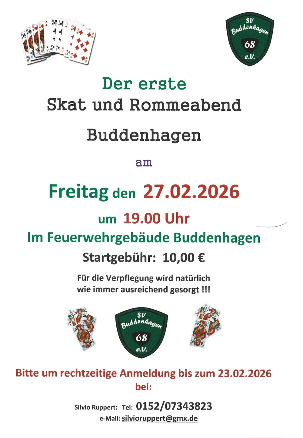 Skat und Romme Abend