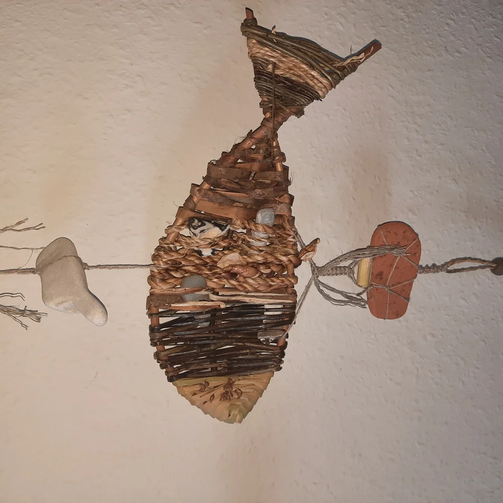 Flechtkurs: Bunte geflochtene Fische