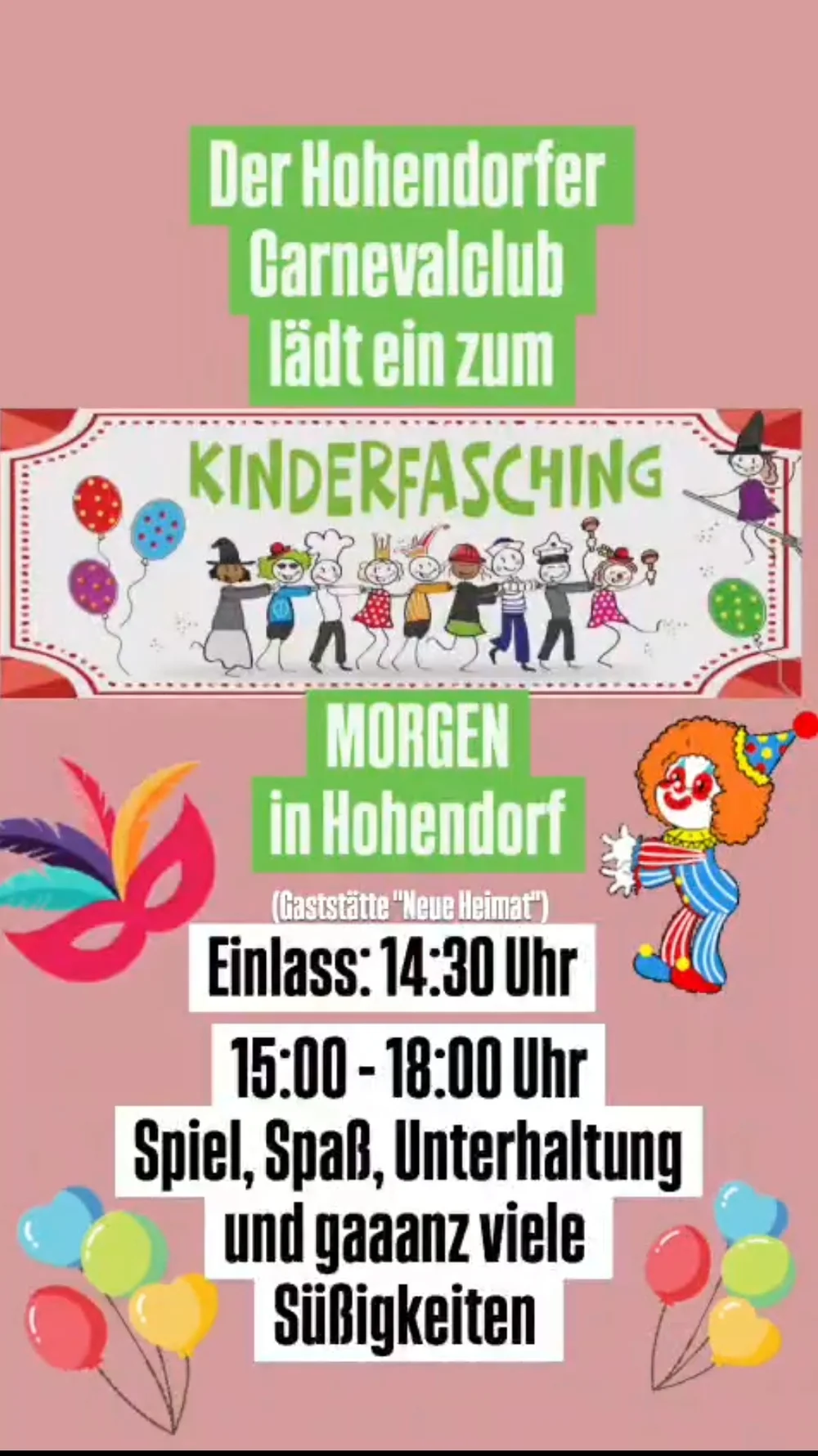 Kinderfasching Hohendorf